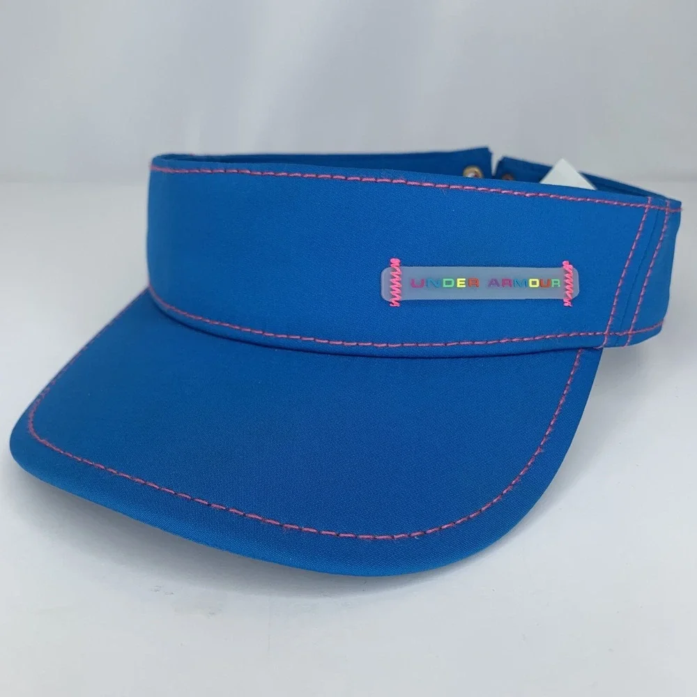Under Armour Sun Visor Blue with Pink Stitching Youth Kids OSFA Hat